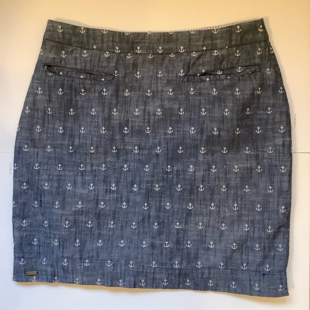 Hatley Women’s Blue Mini Skirt Nautical Anchor Print